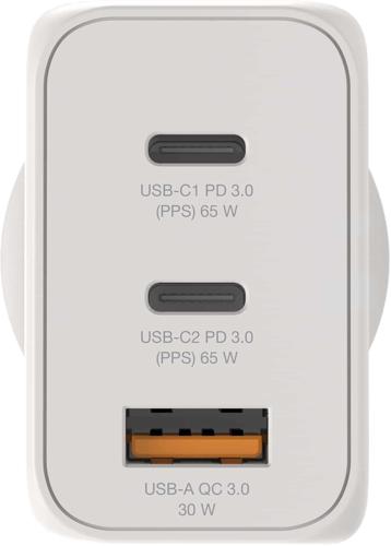 Verbatim 65W GaN Charger with 2x USB-C and 1x USB-A