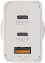 Verbatim 65W GaN Charger with 2x USB-C and 1x USB-A