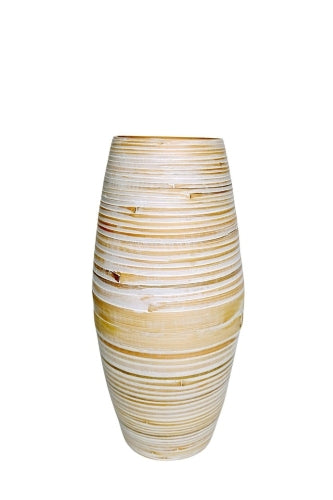 Tall Bamboo Belly Vase (Set of 2)