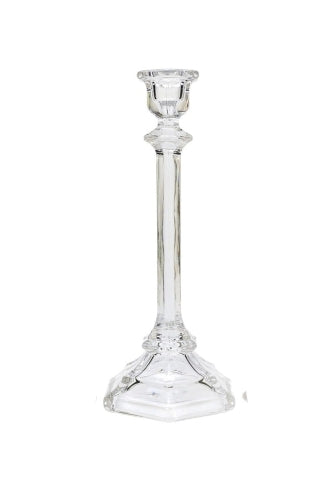 Moulded Glass Taper Candle Stick - Size 108D × 237mmH

 (Set of 6)