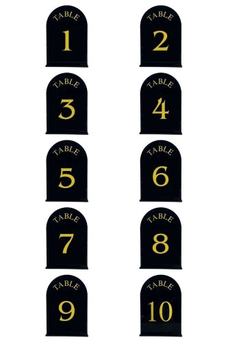 Acrylic Table Number Set 1-10 -  Black