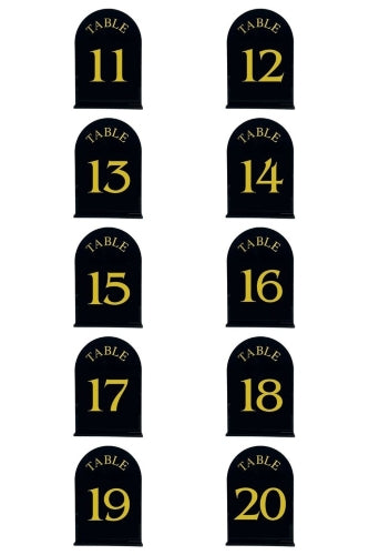 Acrylic Table Number Set 11-20 -  Black