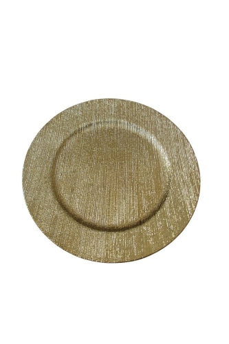 Fine Gold Charger Plate Plastic (Set of 12)