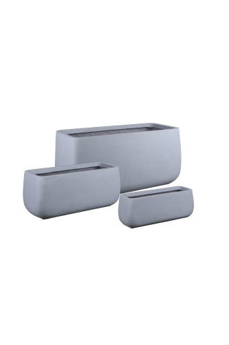 Set of 3 Fibre Cement Trough Planter