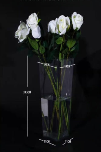 Small PET Flower Vase Square (Set of 10)