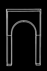 Bridal Arch Frame  -  White