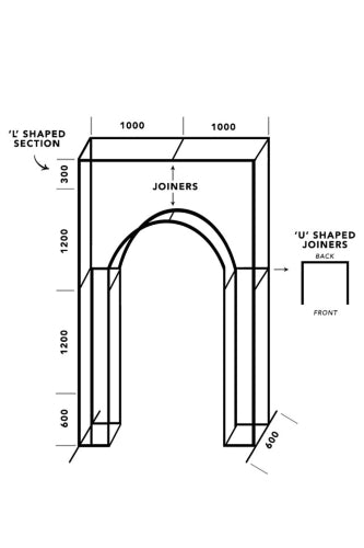 Bridal Arch Frame  -  White