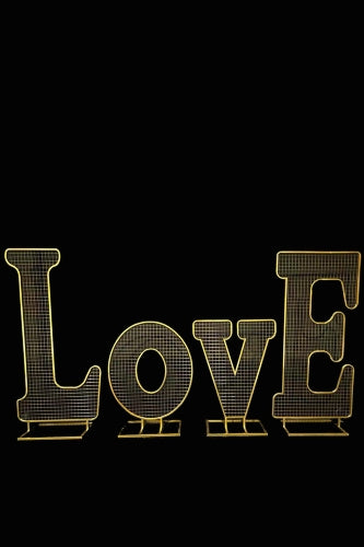 L o v E mesh 2mH -  Gold