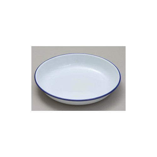 Rice/Pasta Plate, Enamelware, White 18cm