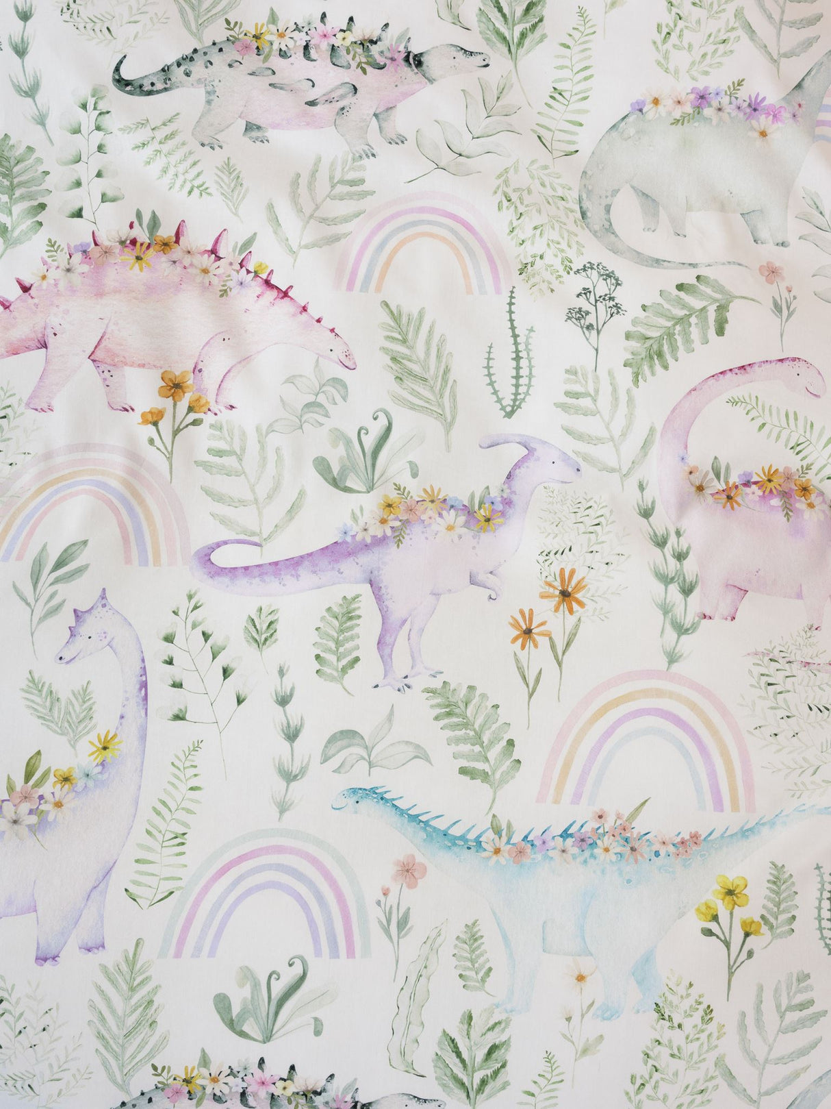 Dino Garden Duvet Cover Set by Squiggles - Double