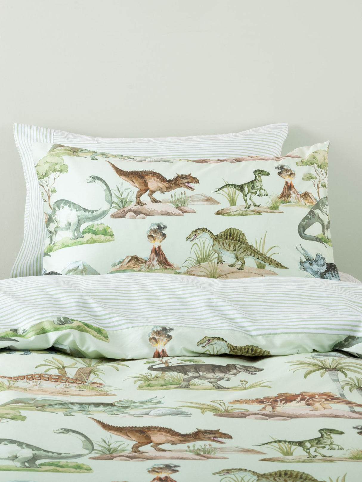 Dino Kingdom Duvet Cover Set by Squiggles - Single