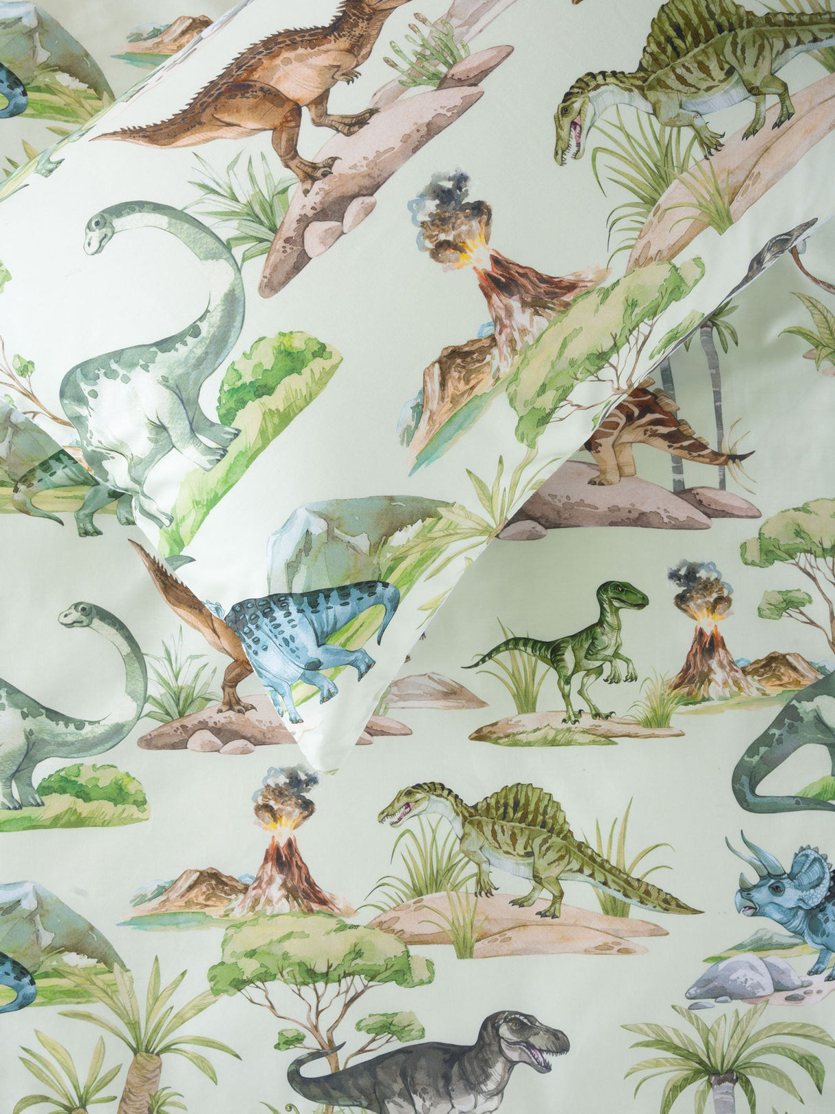 Dino Kingdom Duvet Cover Set by Squiggles - Single