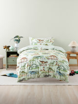Dino Kingdom Duvet Cover Set by Squiggles - Single