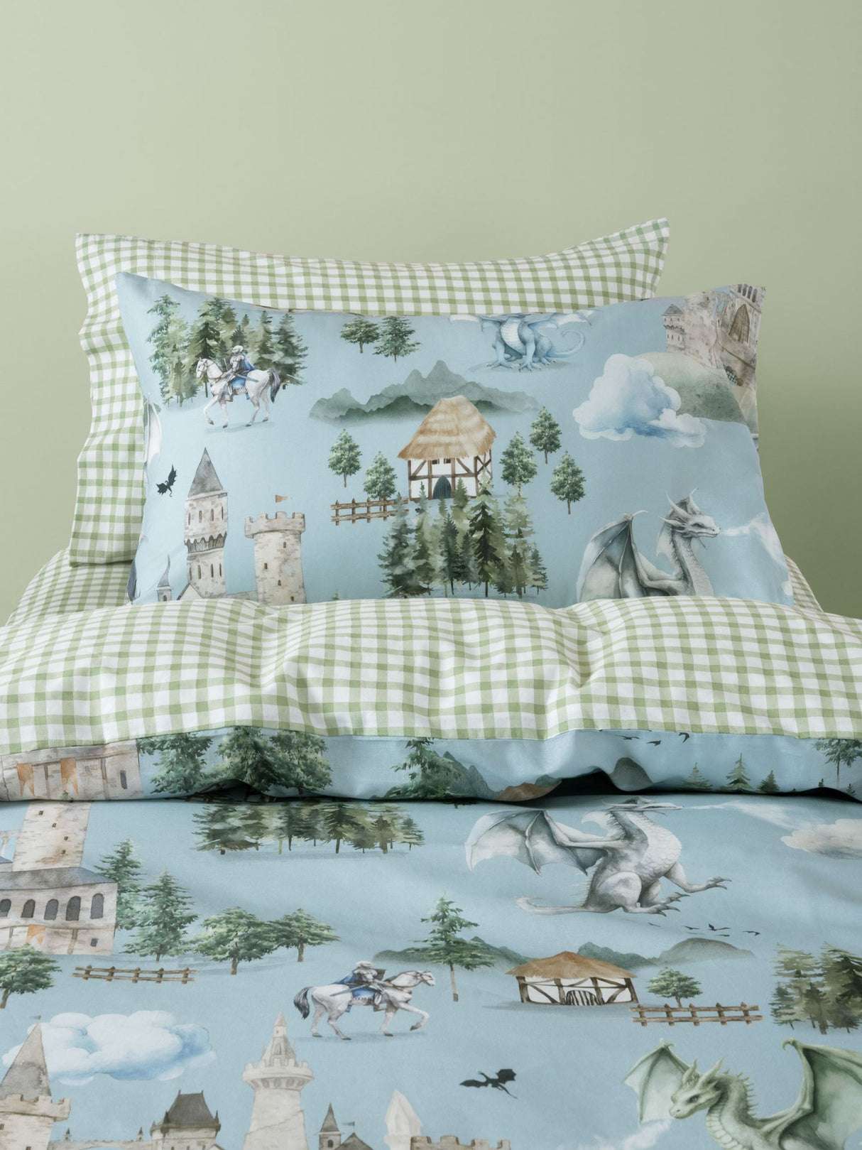 Single - Dragon Dreams Duvet Cover Set by Squiggles