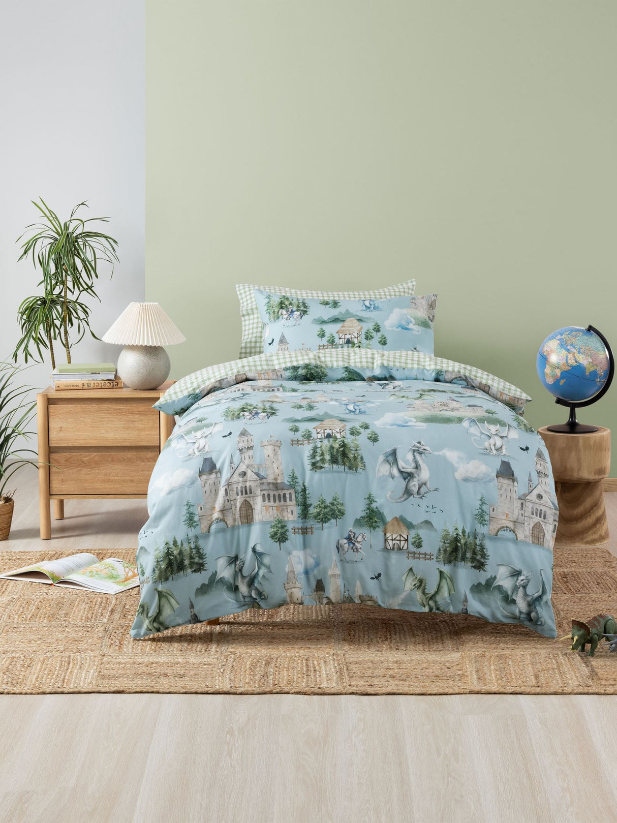 Double - Dragon Dreams Duvet Cover Set by Squiggles