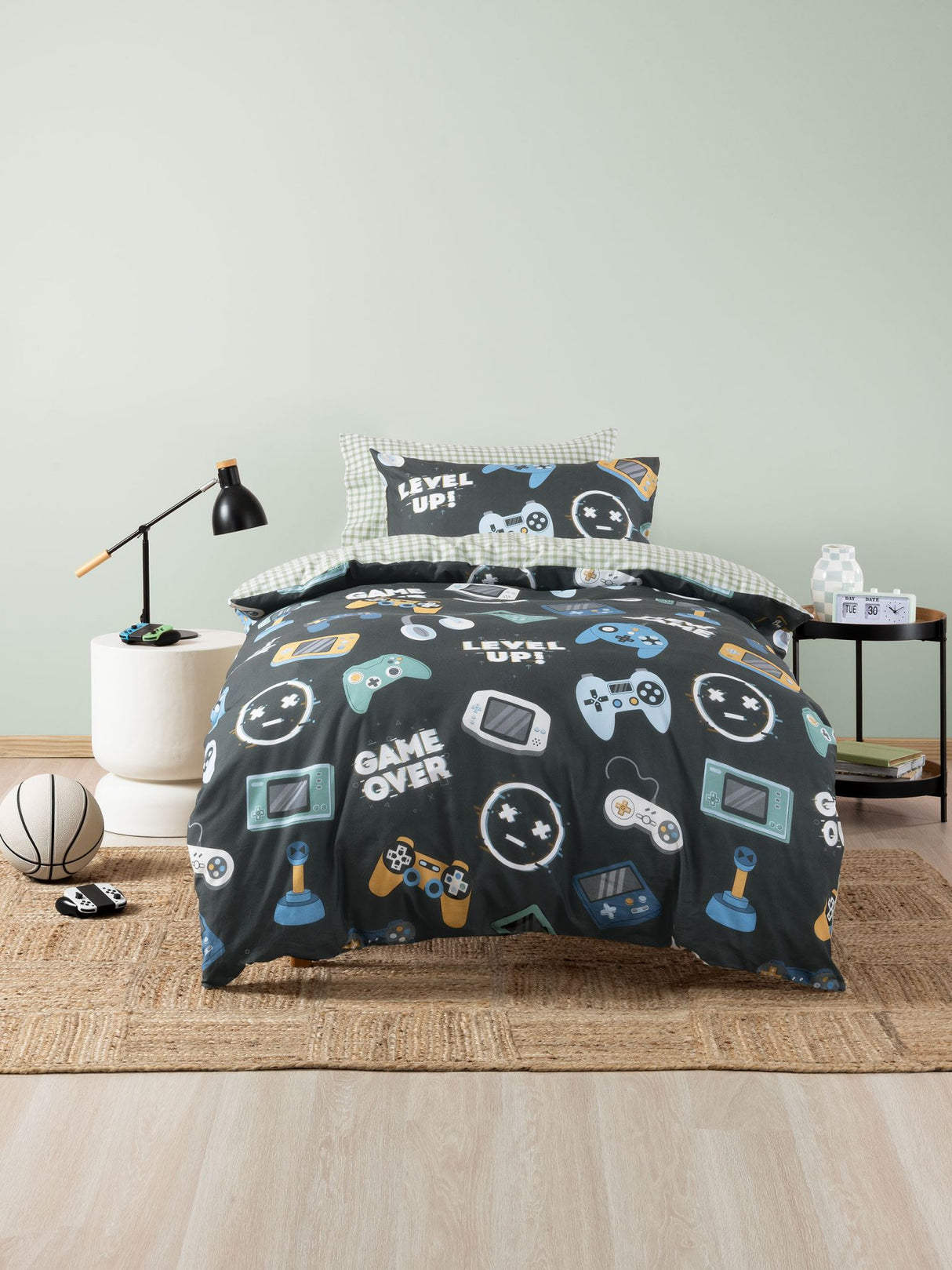 Double - Game Over Duvet Cover Set by Squiggles
