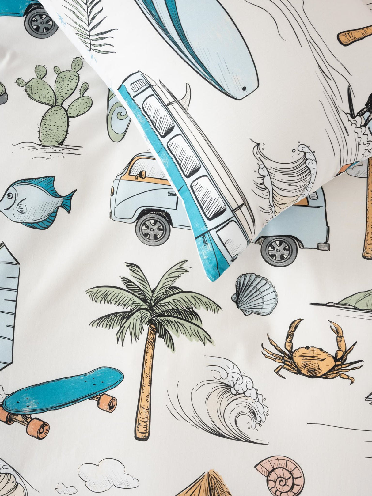 Gone Surfing Duvet Cover Set by Squiggles - Single