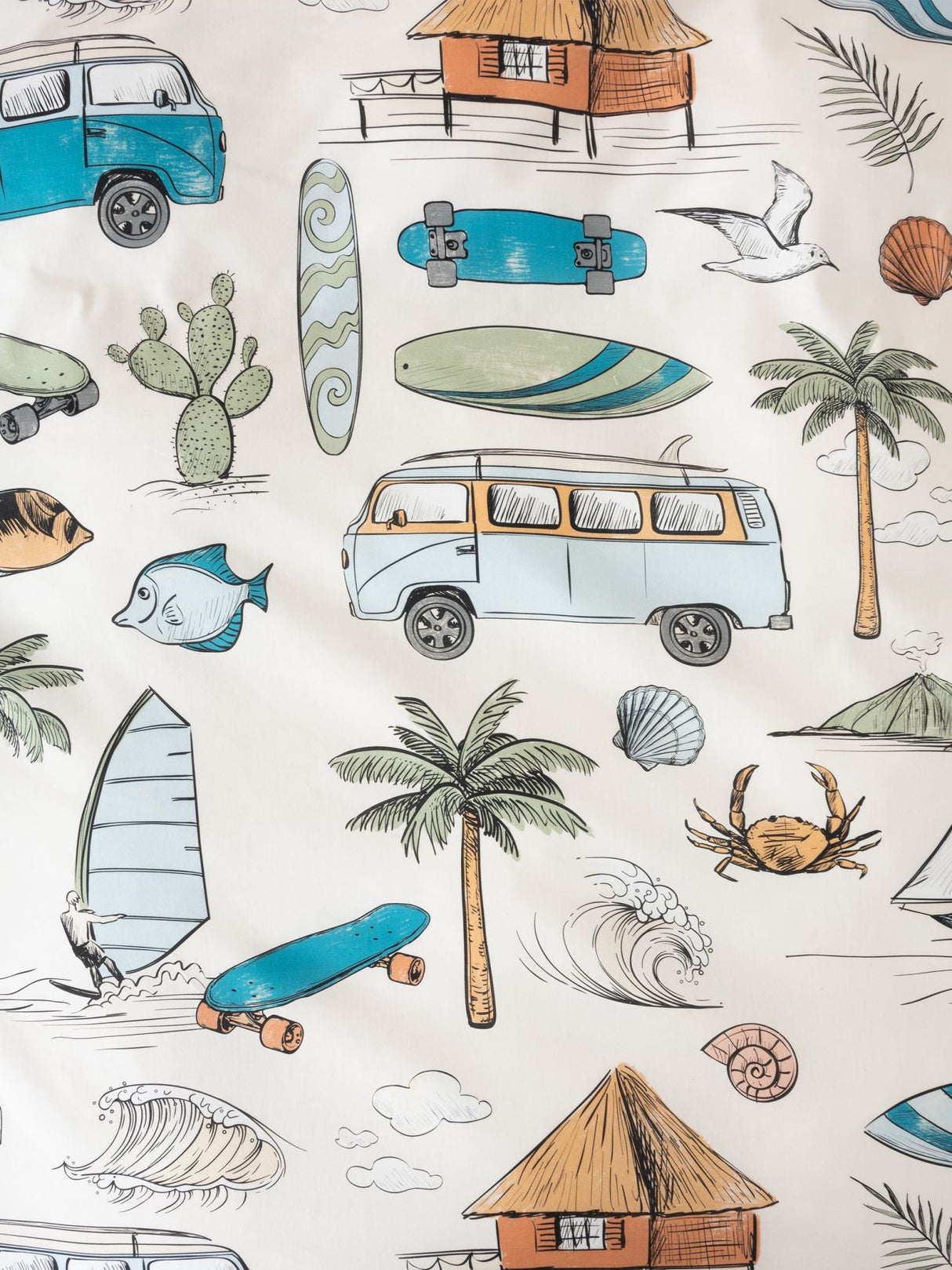 Gone Surfing Duvet Cover Set by Squiggles - Single