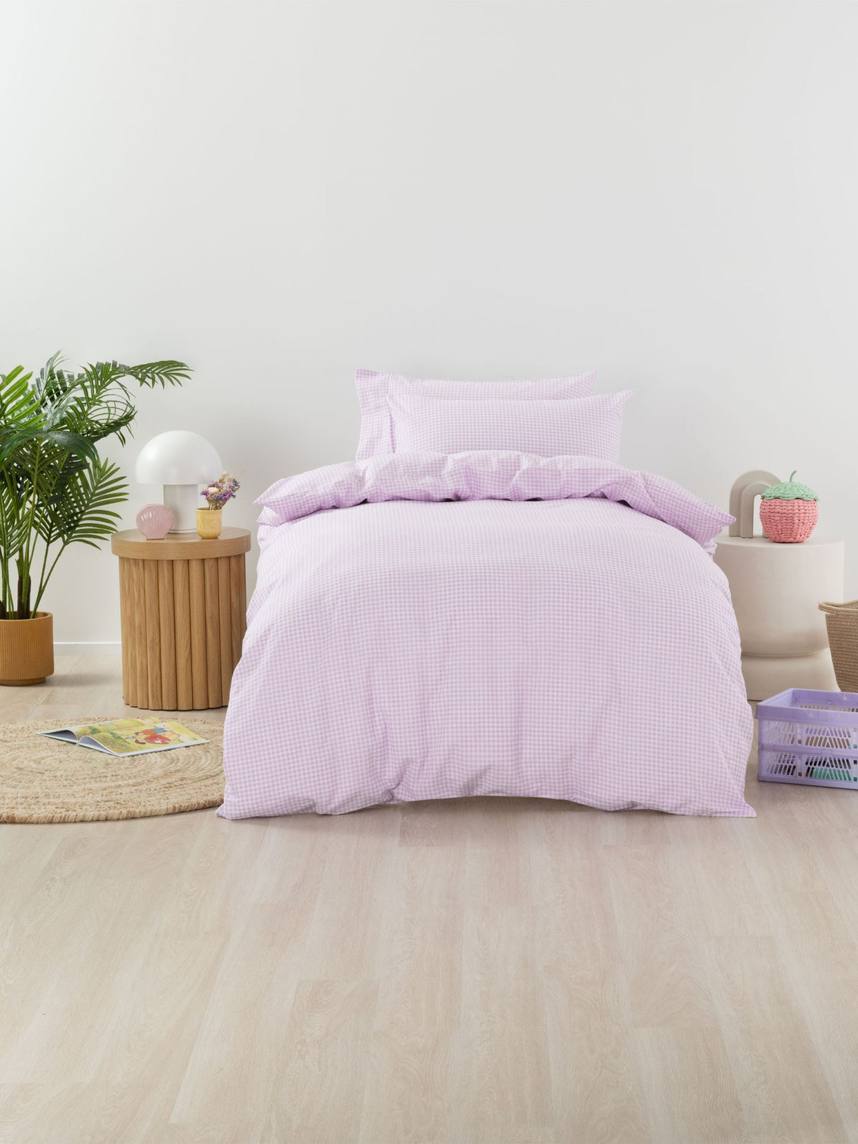 Jagger Duvet Cover Set by Squiggles - Double - Lilac