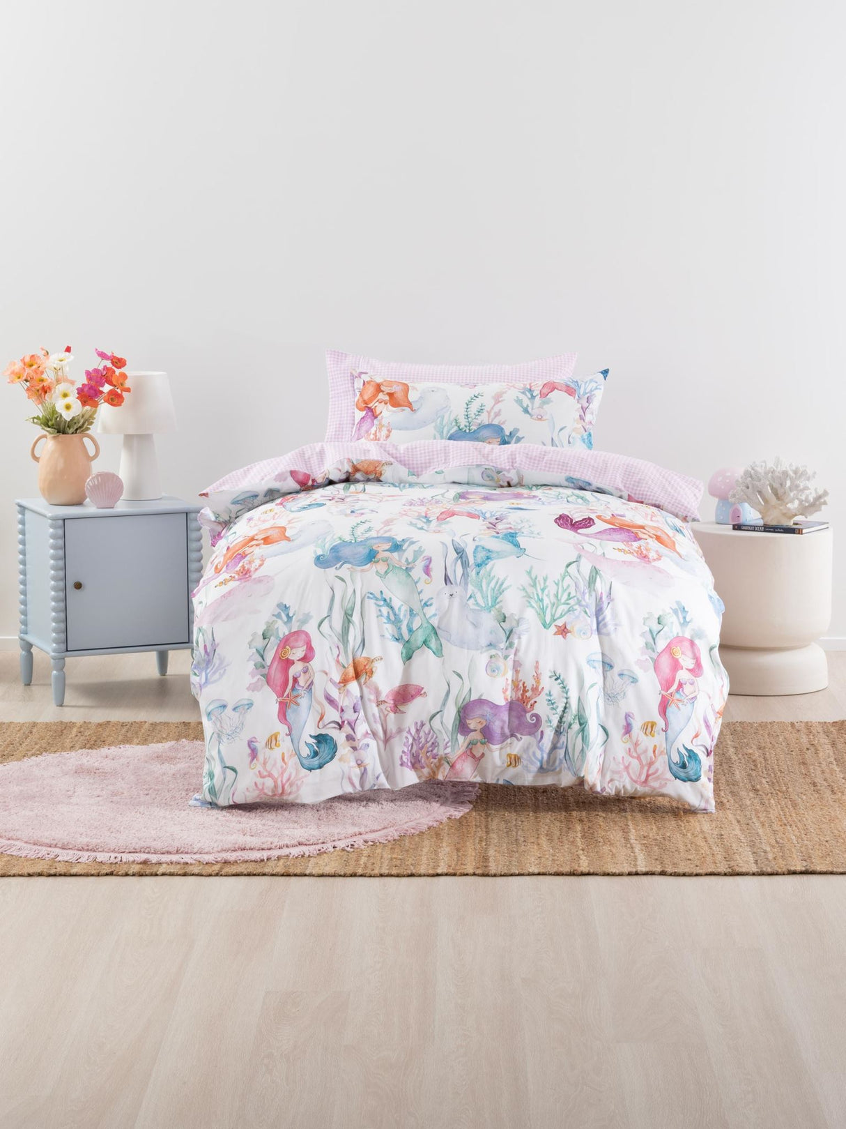 Mermaid Lagoon Duvet Cover Set by Squiggles - Double