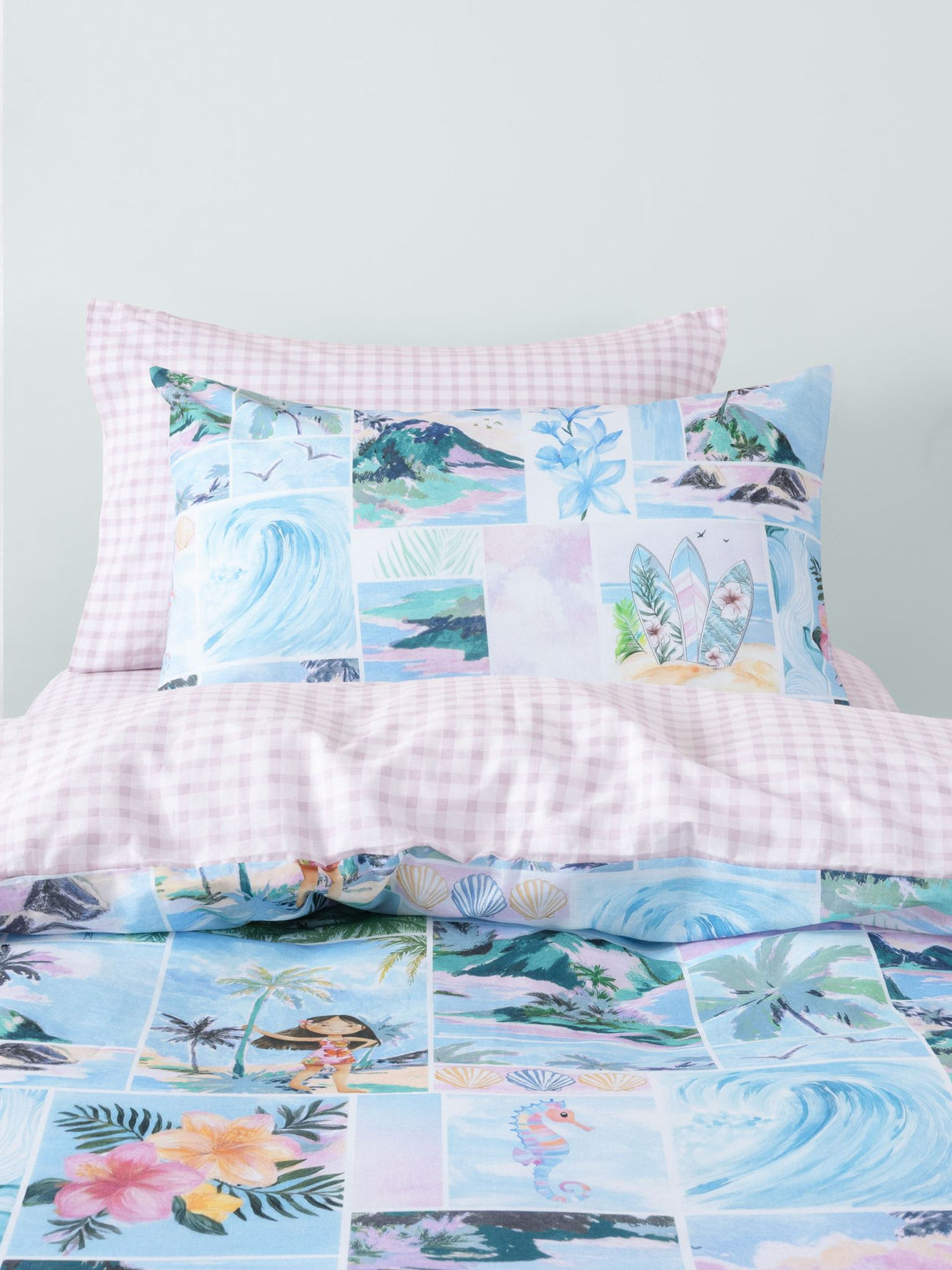 Double - Palm Paradise Duvet Cover Set by Squiggles