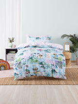 Single - Palm Paradise Duvet Cover Set by Squiggles