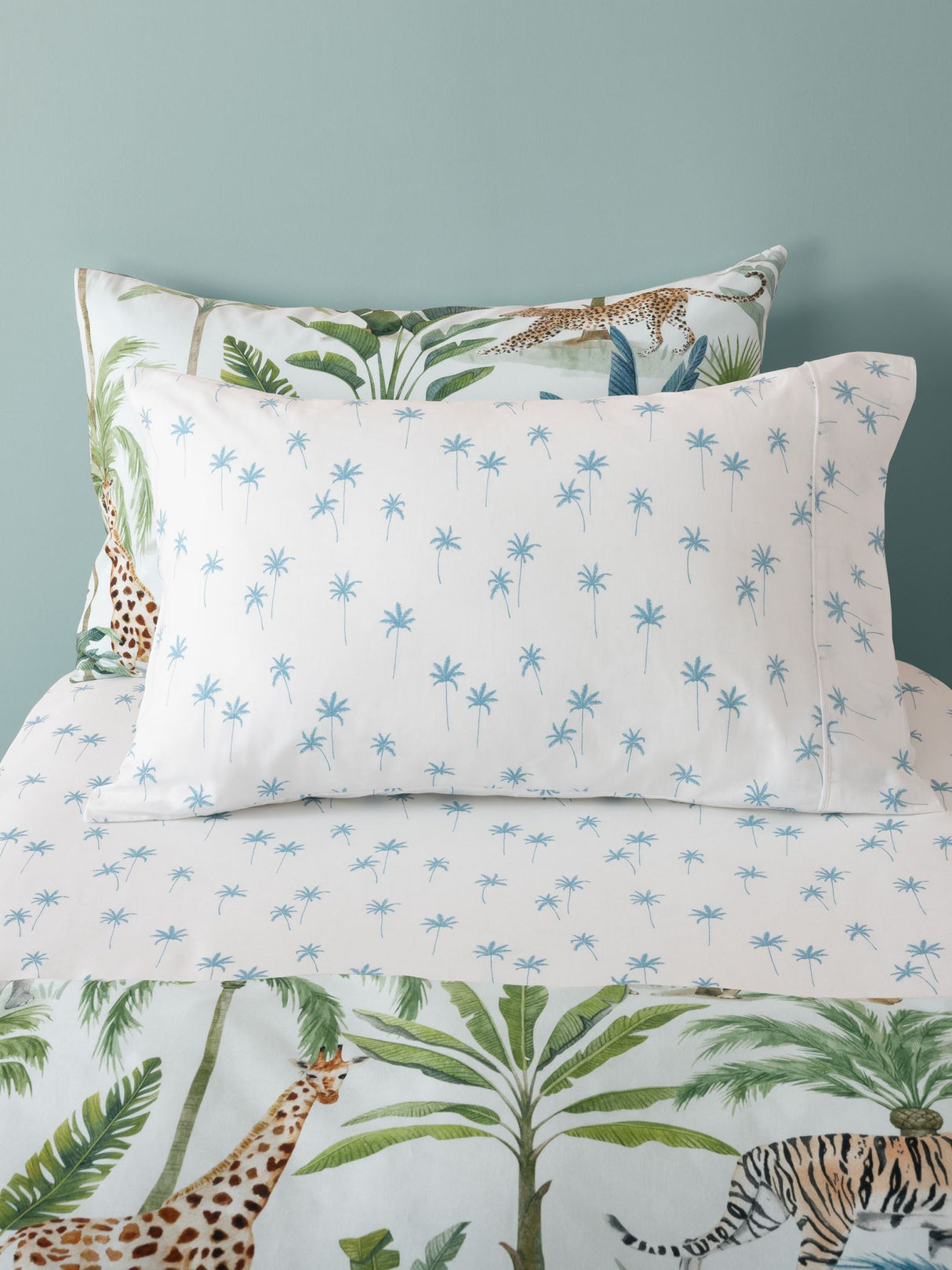 Palms Fitted Sheet Set by Squiggles - King Single