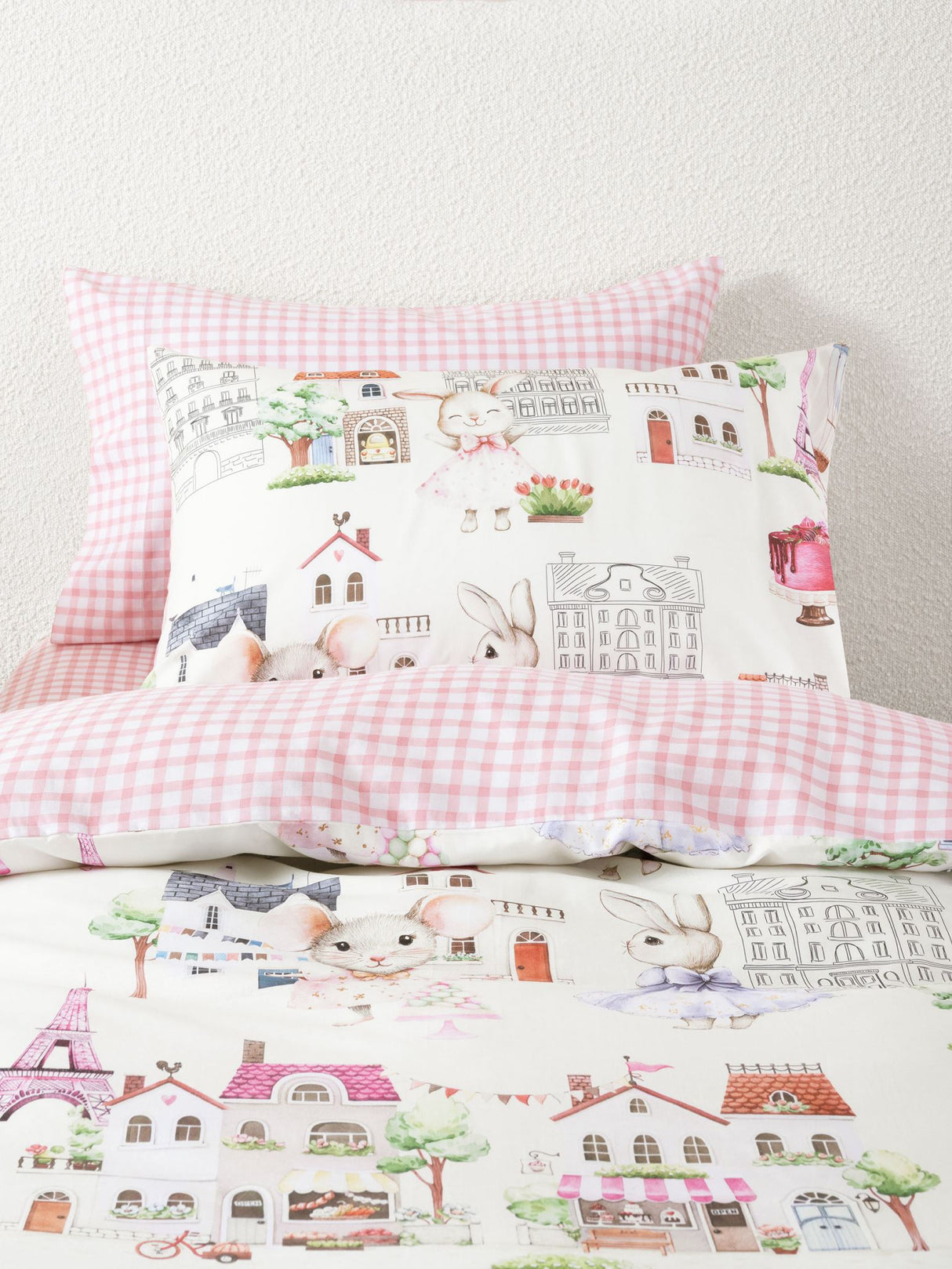 Single - Paris Tails Duvet Cover Set by Squiggles