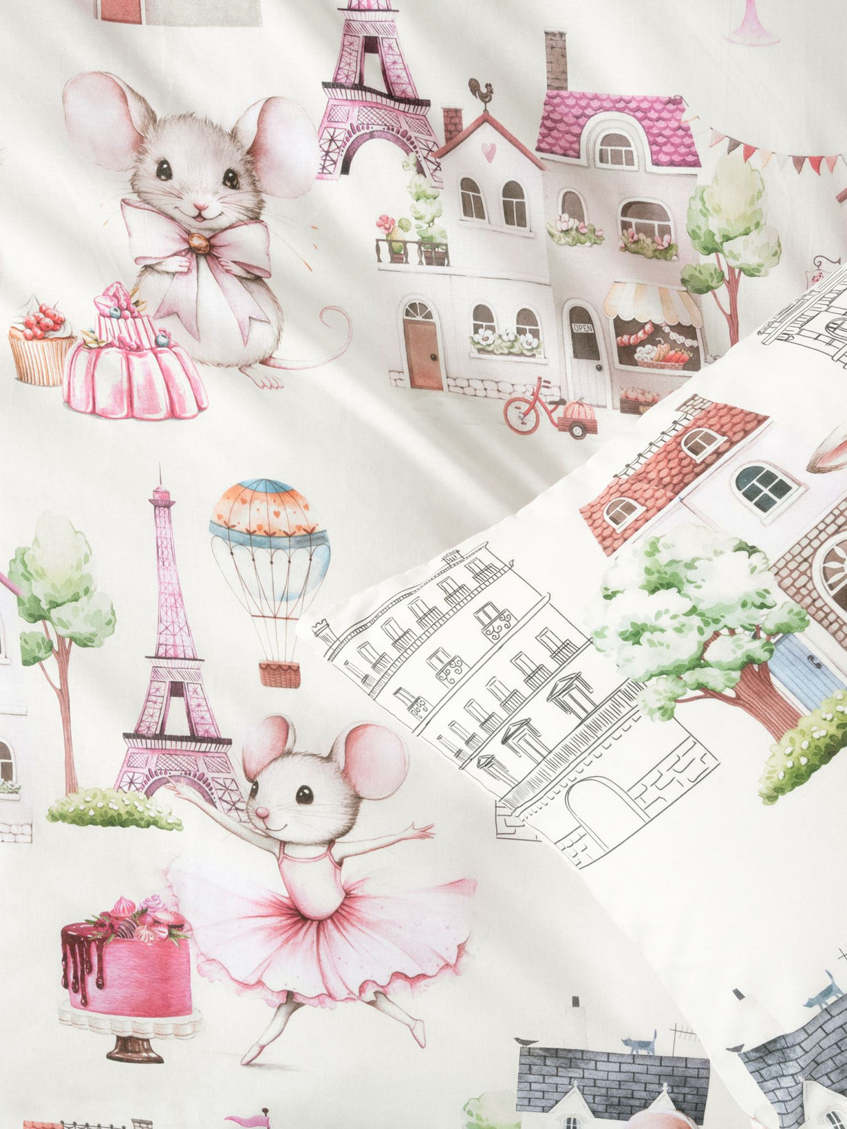 Single - Paris Tails Duvet Cover Set by Squiggles