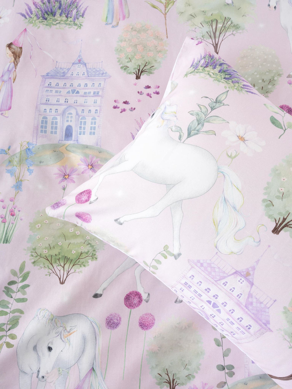 Stardust Garden Duvet Cover Set by Squiggles - Single (Mauve)