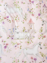 Unicorn Blossom Duvet Cover Set by Squiggles - Single - Blush