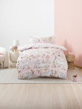 Unicorn Blossom Duvet Cover Set by Squiggles - Single - Blush