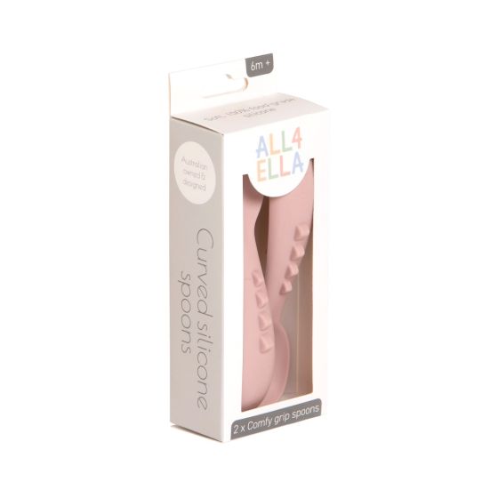 Comfy Grip Silicone Spoons 2pk - Dusty Pink - All4Ella