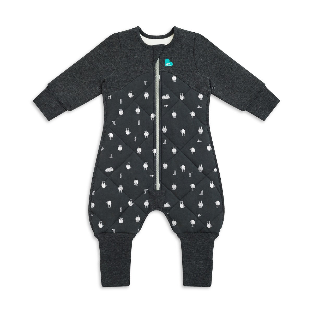 Sleep Suit Organic Warm 2.5 TOG - Lambs Best Friend Charcoal - 24-36M