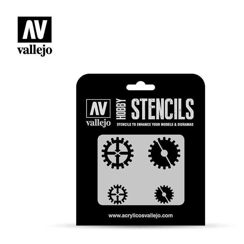 Vallejo Stencils - Sci - Fi & Fantasy - Gear Markings