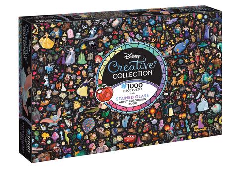 Disney Snow White Stained Glass Colouring Book & 1000-Piece Puzzle