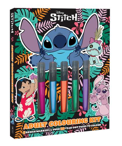 Stitch: Adult Colouring Kit (Disney) – Hardback Book