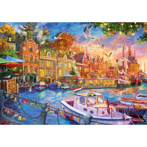 500 Piece Jigsaw Puzzle Harbour Reflections - Gibsons