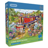 500 XL Piece Jigsaw Puzzle Canal Boat Blooms - Gibsons
