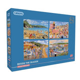 4 x 500 Piece Jigsaw Puzzle Beside The Seaside - Gibsons