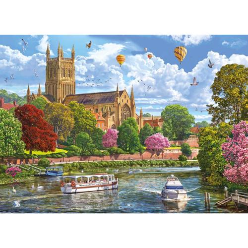 1000 Piece Jigsaw Puzzle Worcester From The River - Gibsons