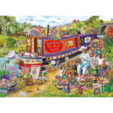 1000 Piece Jigsaw Puzzle Canal Boat Blooms - Gibsons
