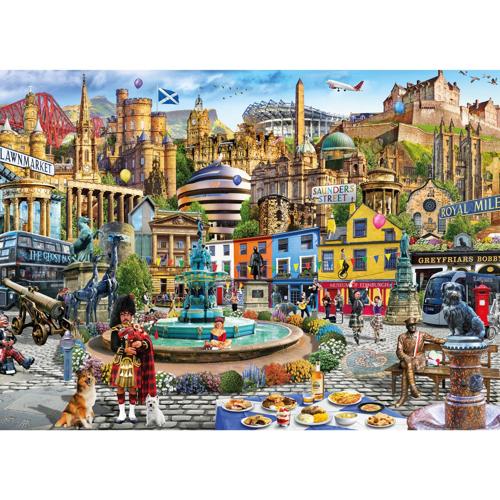1000 Piece Jigsaw Puzzle A Day Out In Edinburgh - Gibsons