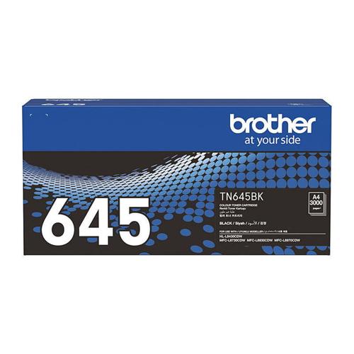 Black Toner Cartridge Brother TN645BK Genuine 3,000-Page Yield