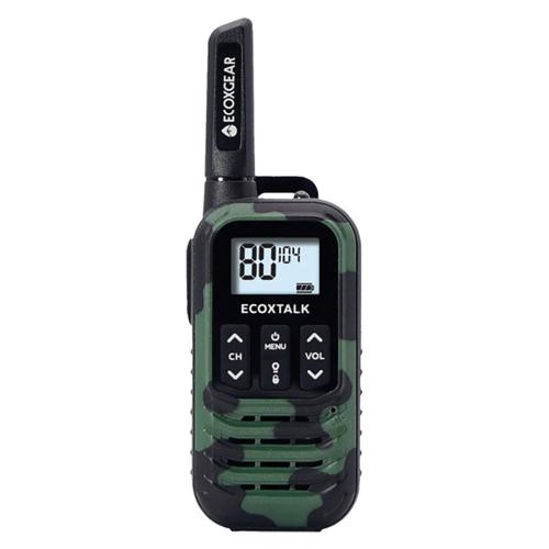 UHF Handheld Radio 0.5W 3km 2-Pack Ecoxgear EcoXTalk Green Camo