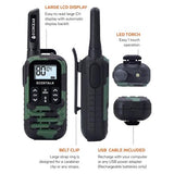 UHF Handheld Radio 0.5W 3km 2-Pack Ecoxgear EcoXTalk Green Camo