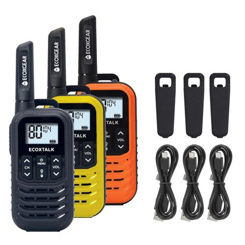 UHF Handheld Radio 0.5W 3km 3-Pack Ecoxgear EcoX EXG50