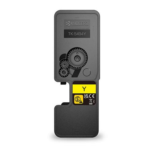 Yellow Toner Cartridge Kyocera TK-5494Y Genuine 2,400-Page Yield