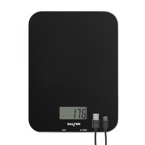 Rechargeable Digital Kitchen Scale 5kg x 1g Black â€“ Salter SA00597