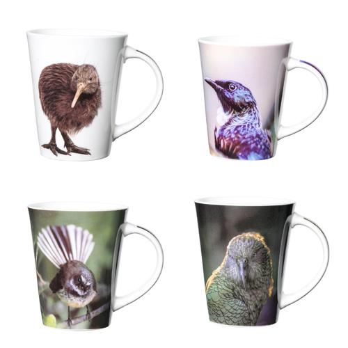 NZ Native Birds Mug Set - Set of 4